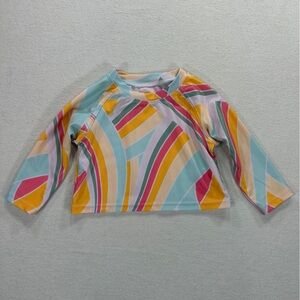 Wonder Nation Baby Multicolor Geometric Swim Rash Guard. Sz 3-6M